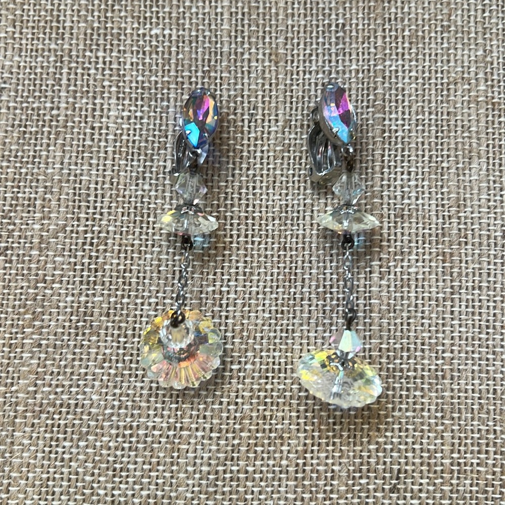 Vintage Lewis Segal Elegant Crystal Drop Earrings